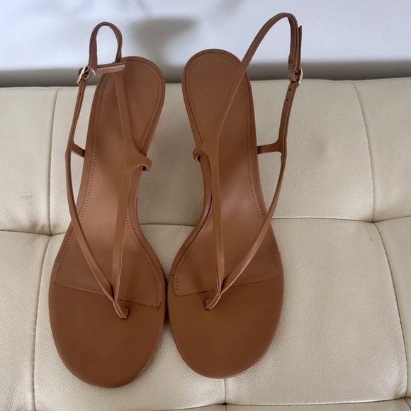 MNG Women's Brown Strappy Leather Kitten Heel
Sandals, Size 41 (US 10) - Picture 6 of 10